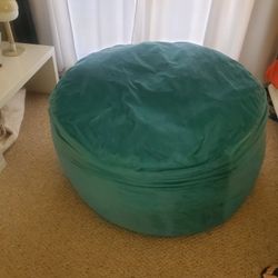Beautiful  Teal Velveteen Foam Filled Bean Bag Chair