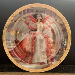 Holiday Barbie Collectible Plates Set Of Two