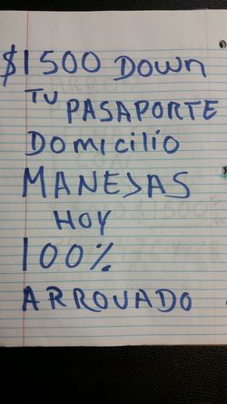 1500 tu inicial down y pasaporte
