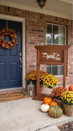 Rustic Wooden Home Sweet Home outdoor gift or entrance decor