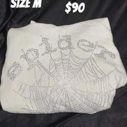 White Rhinestone Spider! Hoodie