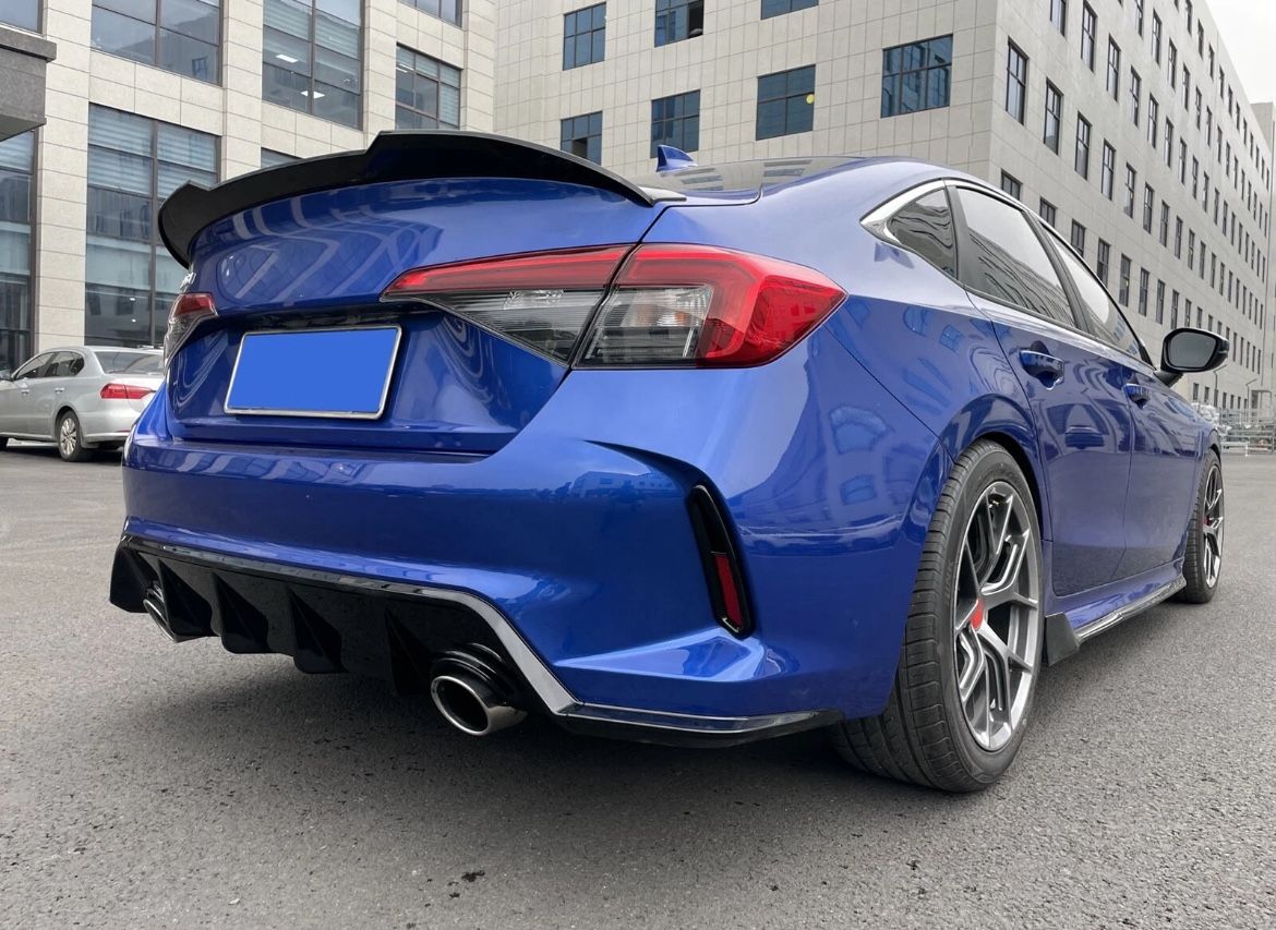 22-26 Civic 4 Door R-Style Rear Bumper & Diffuser & Exhaust Pipe