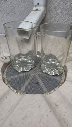 Vintage Heavy thick  Clear Glass Libbey 24oz Beer Mug