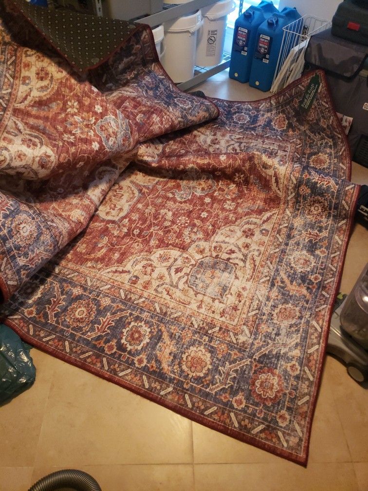 New 7'6 By 9'6 RealLife Rug Washable