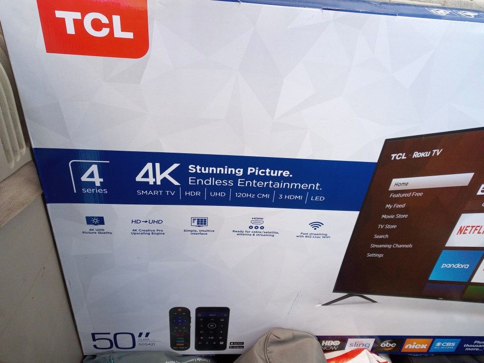 Brand New unopened 50 inch 4k uhd smart tv