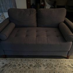 Lovely Functional Dark Grey Love Seat 