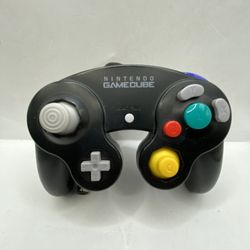 Official OEM Nintendo GameCube black Controller Tested Authentic Smash minty