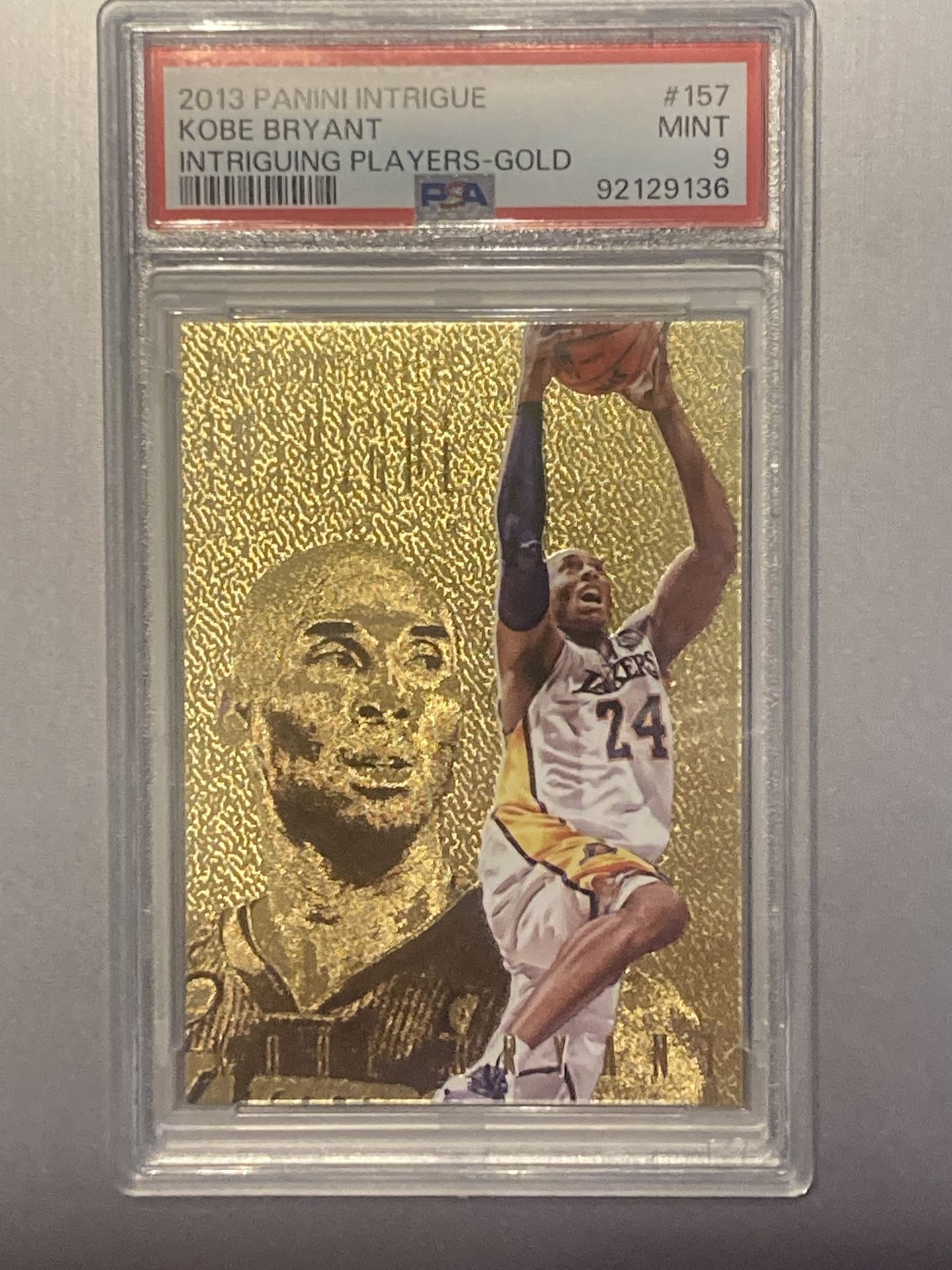 Kobe Bryant 2013 Panini Intrigue Intriguing Players Gold /10 PSA 9 POP 2 MINT sports card