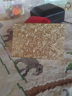 Vintage pill box or compact gold tone