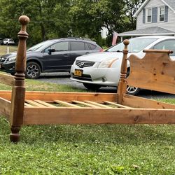 wooden bed frame