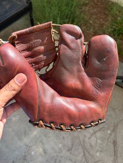 Old time baseball gloves