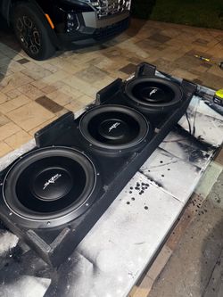 3-12” shallow Skar subs in custom sealed box