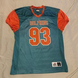 Miami Dolphins Game Cut Style #93 Williams Allison Athletic Jersey (Men’s XL)