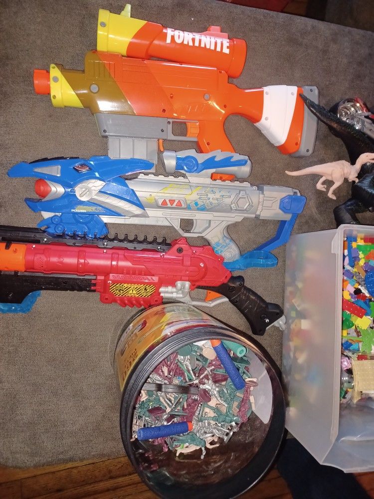 Nerf Guns, Legos  And Toy Soldiers 