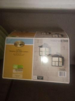 2 pac Led wall Lantern blk hampton bay