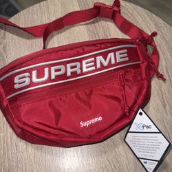 Supreme Logo Waist Bag Red 