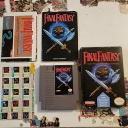 Final Fantasy NES CIB With Both Maps