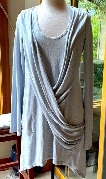 Prairie Underground•Winged Victory Tunic/With Hidden Pockets•Hemp/Organic Cotton Mix•Made In Seattle/USA•Size XL