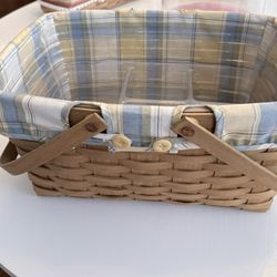 Longaberger, Market Basket With Protector And Liner