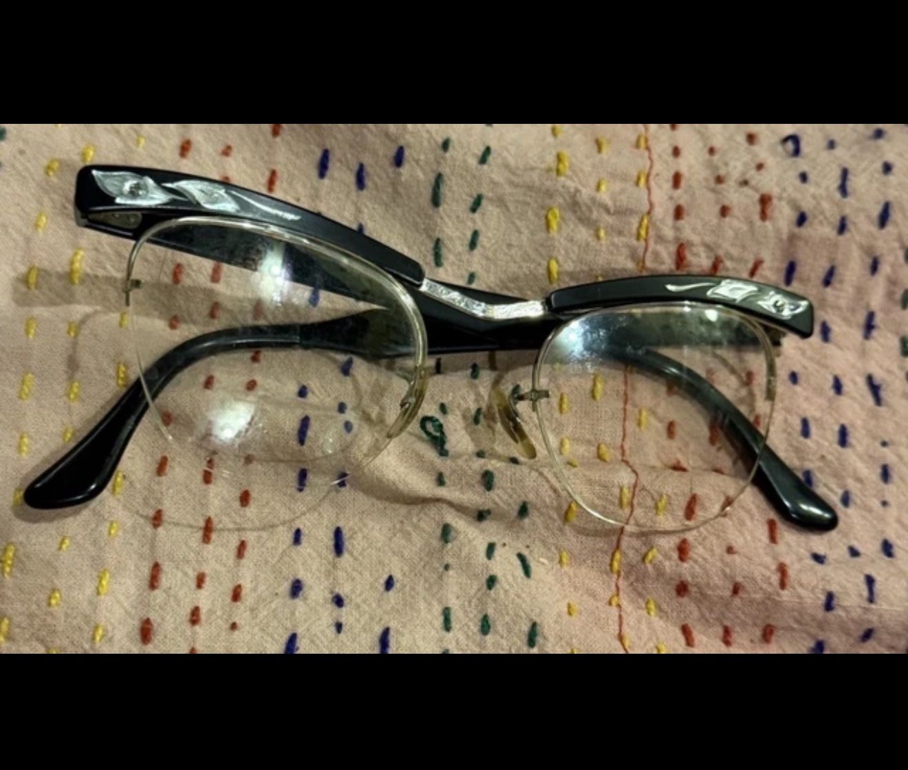 Vtg B&L Bausch Lomb Cat Eye Frames Gold Filled Retro Rockabilly Photos As Is