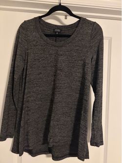 Jones New York gray heather long sleeve top in size S #jonesnewyork #basics