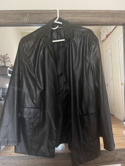 PrettyLittleThing Leather Blazer 