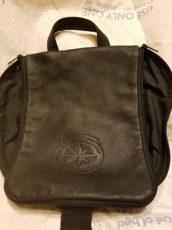 Leather star motorcycle toiletry bag