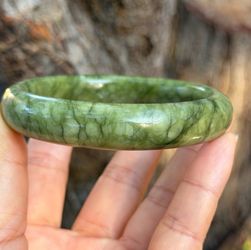 63mm inner diameter green xiuyu jade bangle 0631
