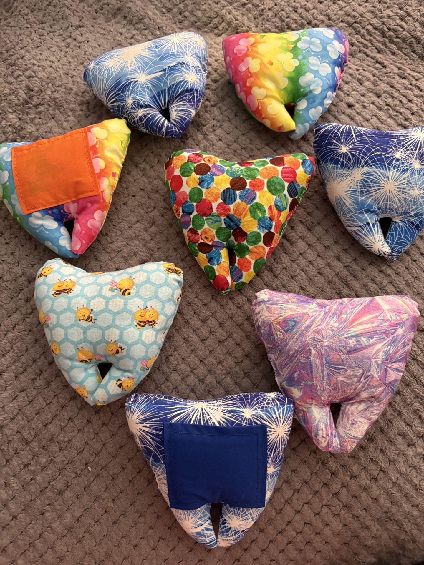 Tooth fairy pillow hand crafted with pocket for tooth/ money