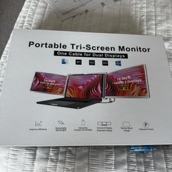 Portable Tri-screen monitor (never Used, In Box, Orig $300)