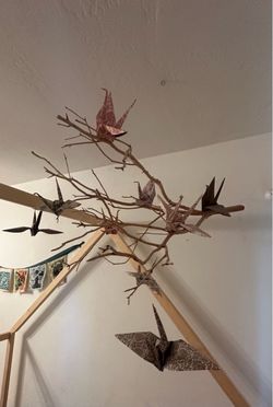 Unique Handmade Mobile with Paper Cranes