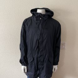 Gap Medium Black Windbreaker Hooded  Jacket 