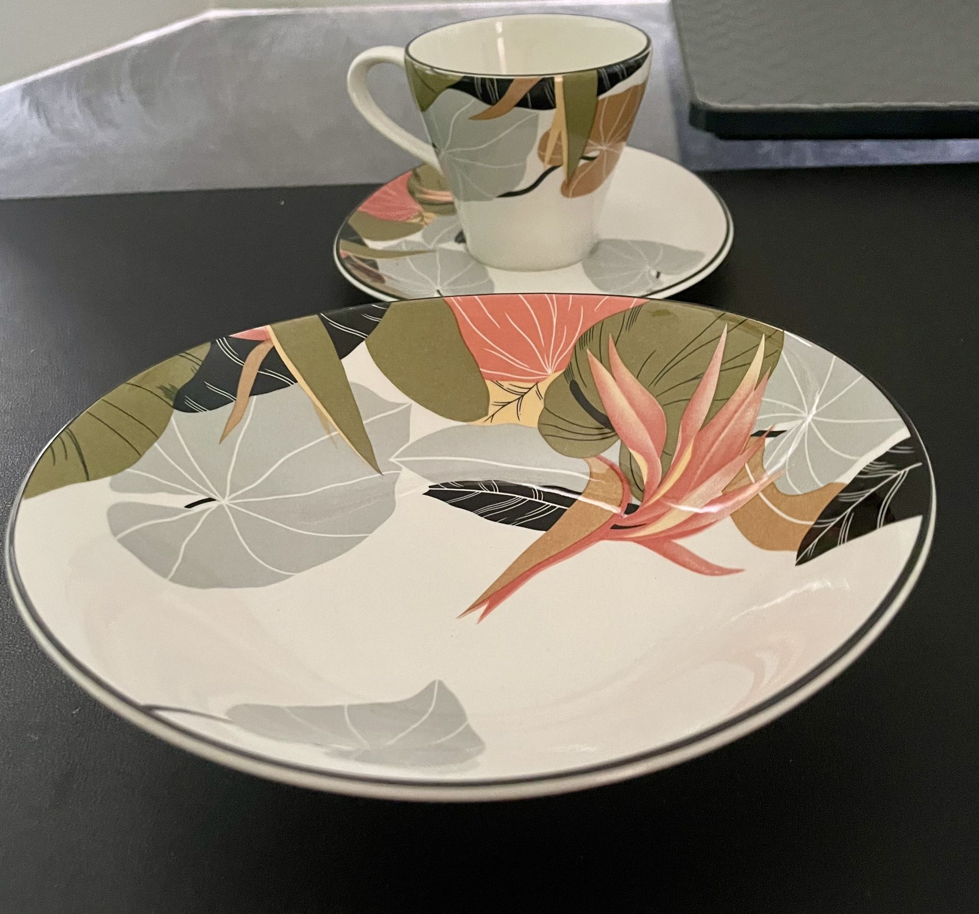 Sango Larry Laslo Vintage 1986 Maui 7001 Birds Of Paradise Cereal Serving Bowl