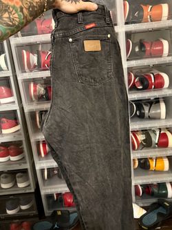 Nice 👍!! Vintage Wrangler 12MWZ Black Jeans Made in USA 16x34 – Faded Denim