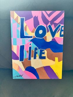 Love Life Original Acrylic Canvas Painting