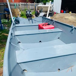 14ft v hull boat 25hp outboard