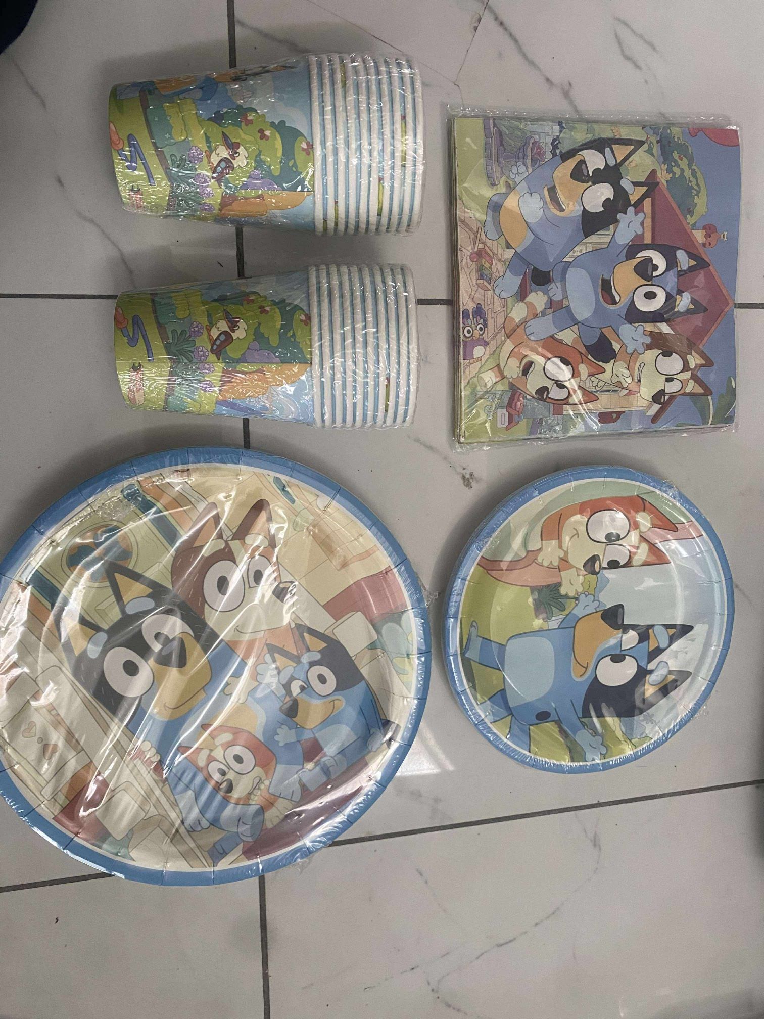 Set of 20 Bluey Birthday Party Plates Napkins