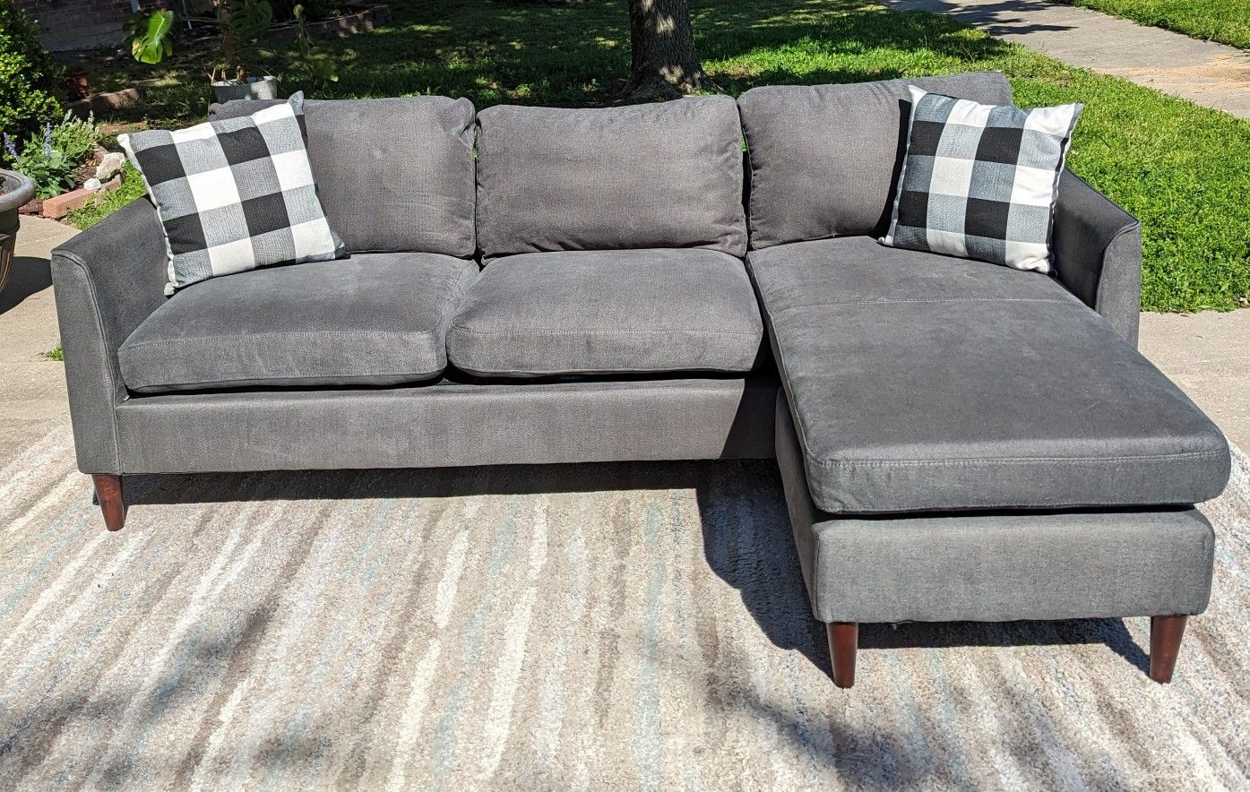 Grey L-Shaped Sectional Couch, DELIVERY AVAILABLE!!