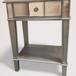Mirrored Side Table/ Nightstand 