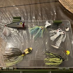 Tackle box with lures
