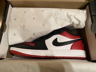 Nike Air Jordan 1 AJ1 Low Bred Toe Sz 9