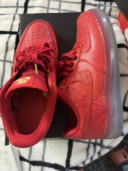 Air Force 1 Red Ostrich