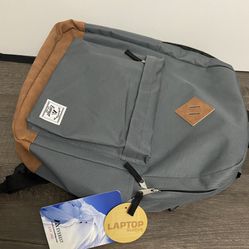 [NEW] Everest 17" Vintage Laptop Backpack w/ Laptop Sleeve •Dark Gray All Ages, Unisex •EB1000-DGRY