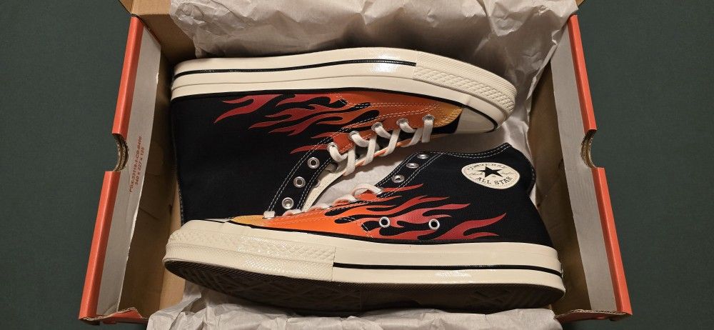 Converse Chuck 70 Flames Archive Print Men's Size 11