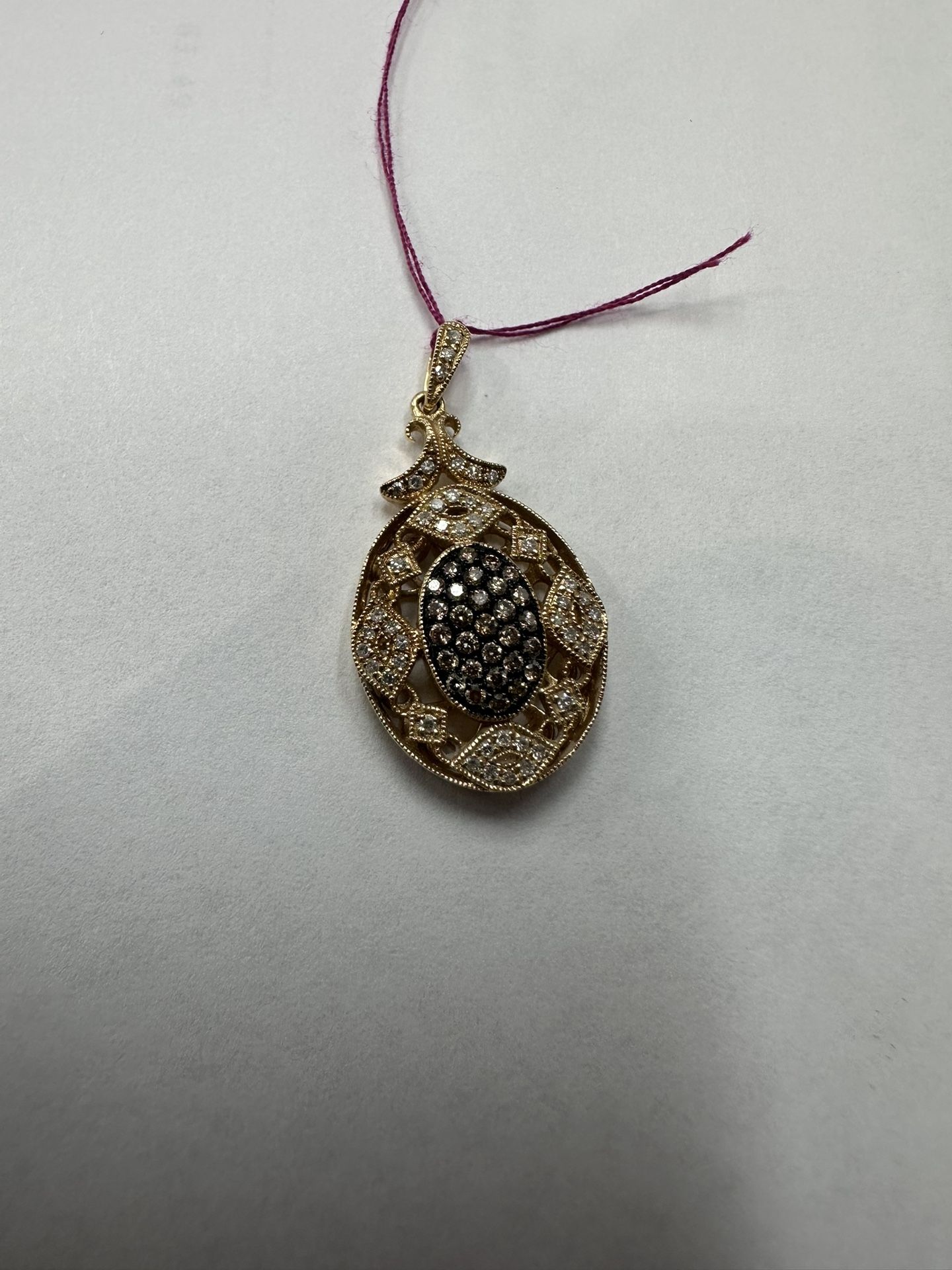 14k Yellow Gold Pendant With Diamonds $399.99