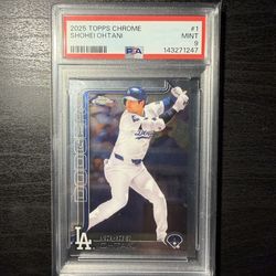 2025 TOPPS CHROME SHOHEI OHTANI #1 PSA MINT 9