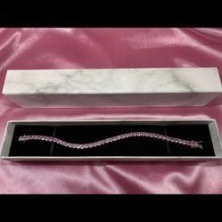 Pink Tennis Bracelet 
