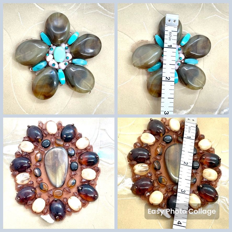 Lot Of 2 Handmade Seen Appliqués