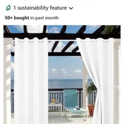 White outdoor/indoor curtains