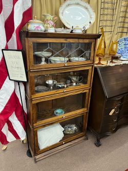 Vintage Oak Barrister Bookcase